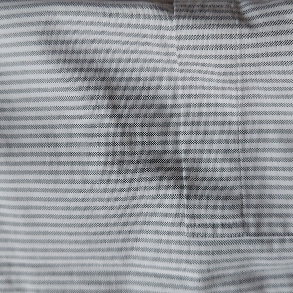 Bundle of 2 Land's End gray and white striped button down shirts. Worn once  S - Picture 2 of 4